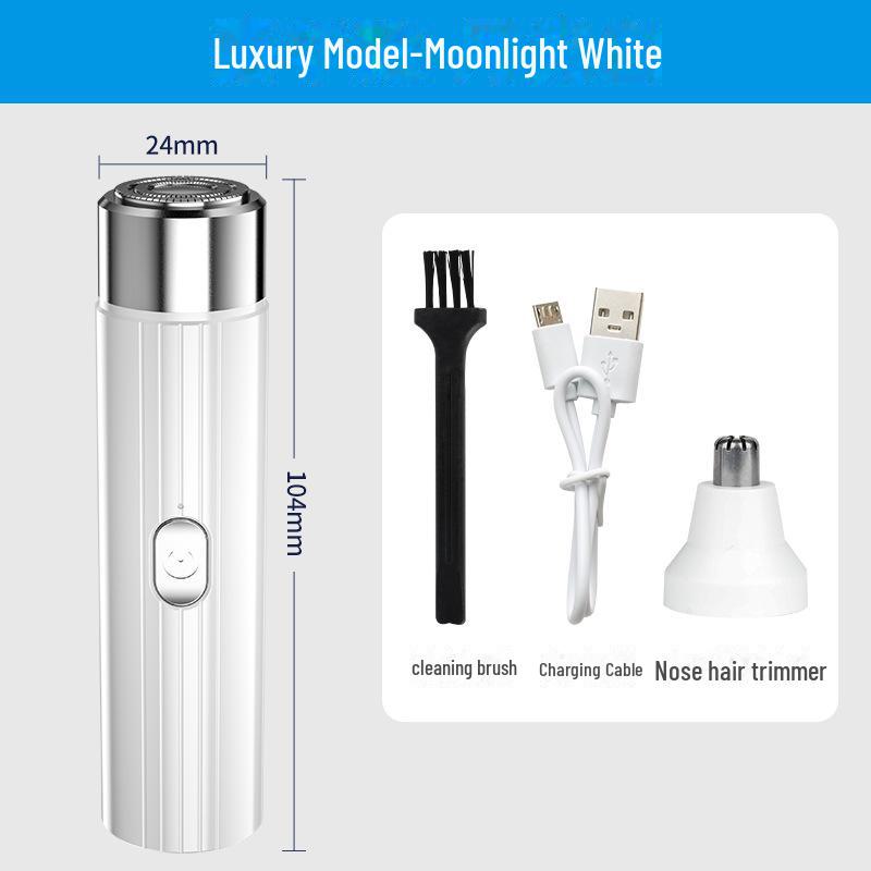 Portable USB Rechargeable Electric Razor for Men, Washable Beard Shaver