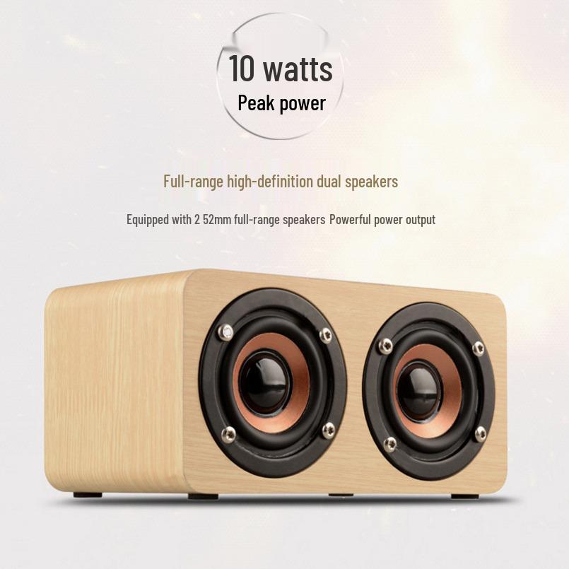 Portable Wooden Bluetooth Mini Subwoofer Speaker for Phone & Computer