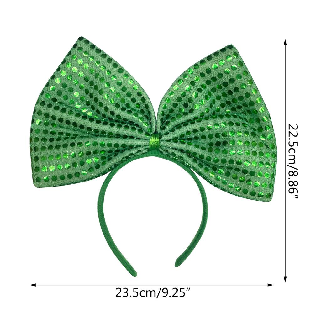 St. Patrick's Festival Feier Stirnband Party Pailletten Grün Schleife Haarreif Kleeblatt Stirnbänder Irische Haaraccessoires
