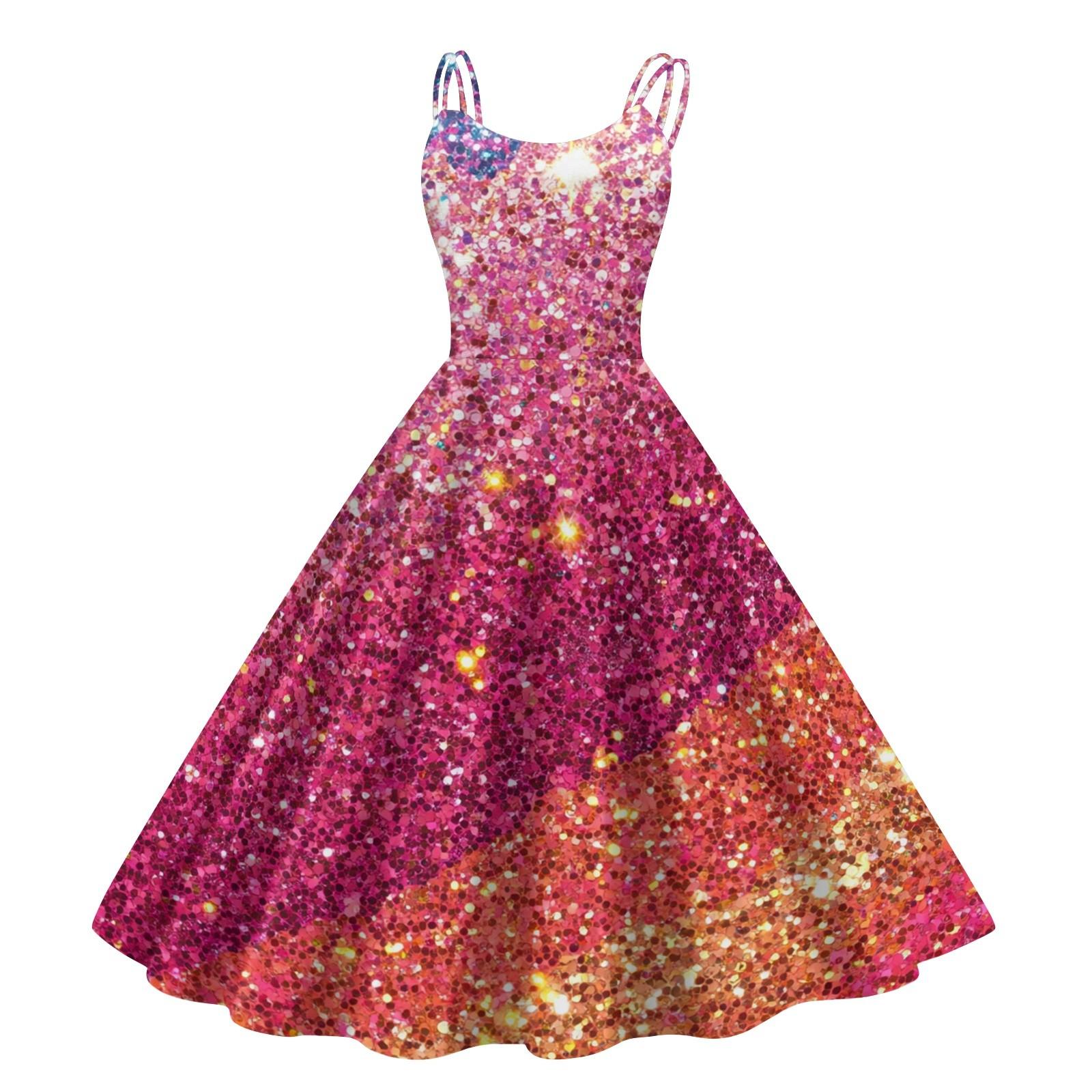 

Женские рождественские подарки, напечатанная шапка Санты, сексуальное платье с открытыми плечами в стиле панк-винтаж M розовый