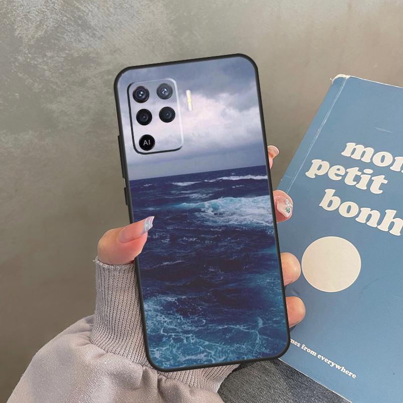Die Wellen Meerwasser Hülle Für Oppo A74 A94 A54 A18 A38 A58 A78 A98 A40 A60 A80 A16 A76 A96 A15 A17 A77 A57S Abdeckung