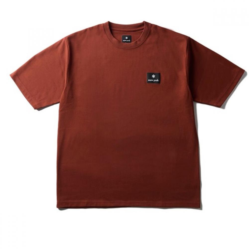 Snowpeak Men S New STandard Square Logo T ShirT lighT Brown M Size nSd TS 25au