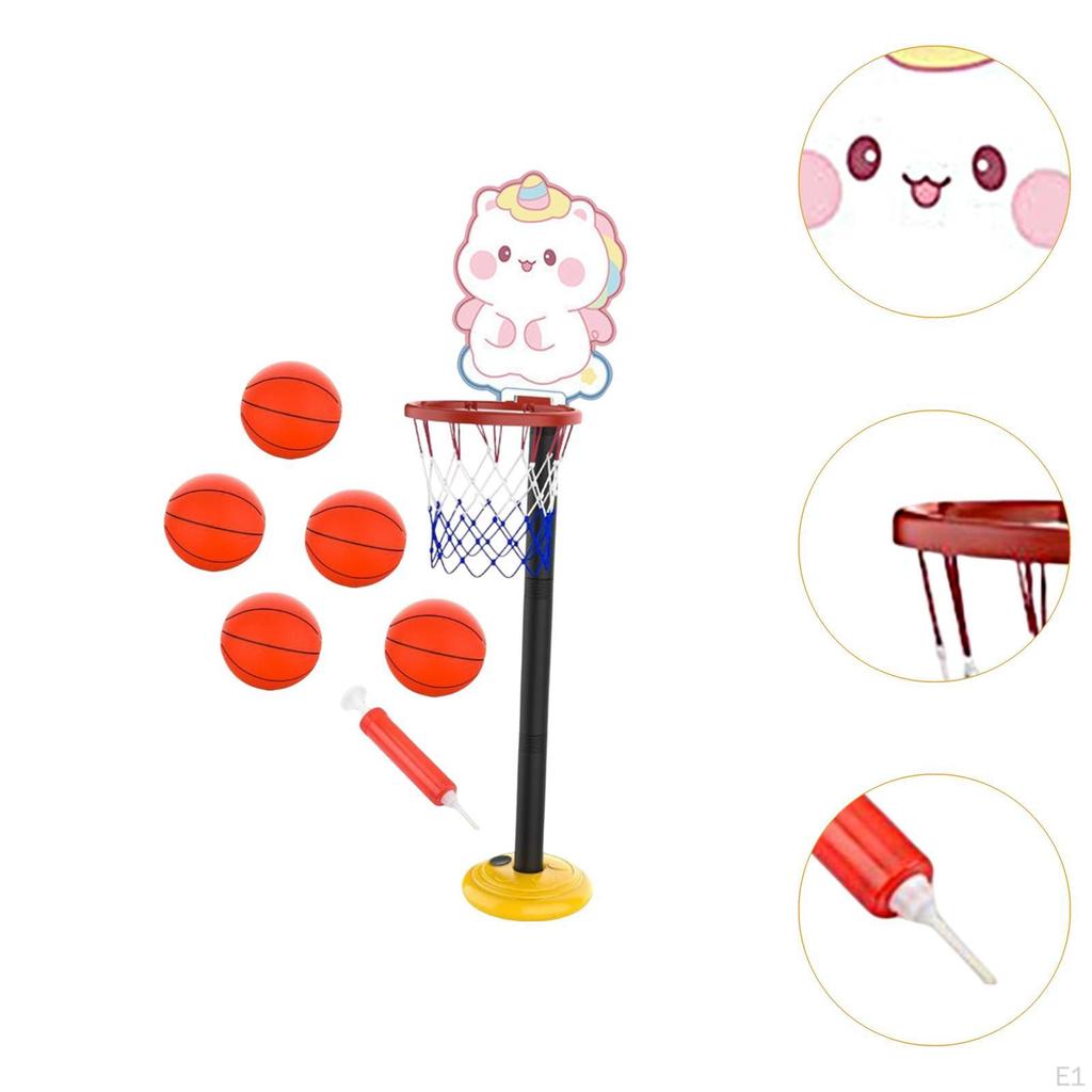Basketballkorb-Set für Kinder Netz Multifunktionaler Ballständer Outdoor-Sportspielzeug Zubehör