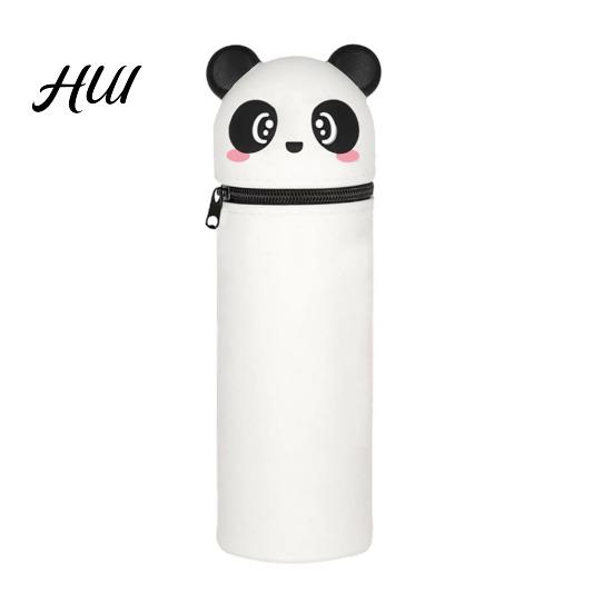 Animal-inspired Pen Box Telescoping Silicone Pencil Case Cartoon Animal Standing Holder Novelty Pop Up Stationery Cosmetic Storage Bag for School B