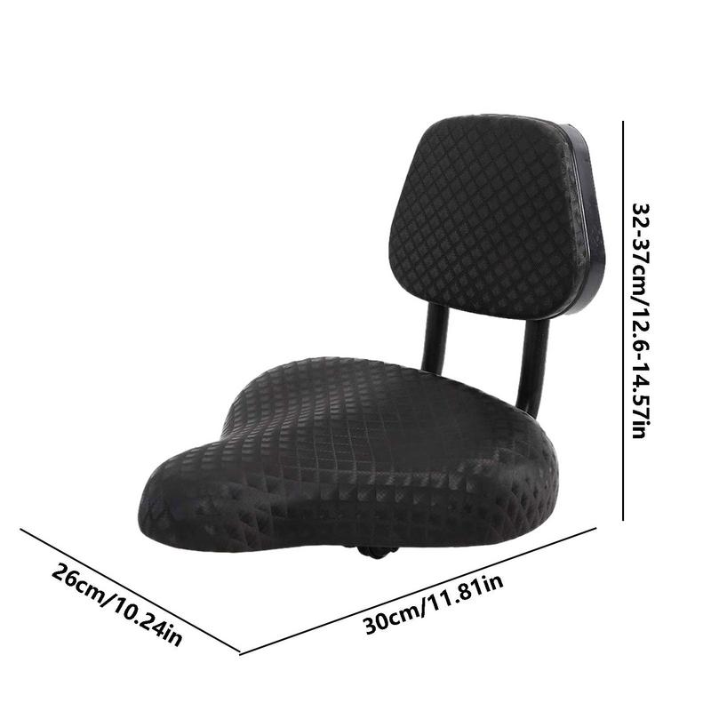 Bike Seat With Backrest Universals Bicycle Saddle With Ergonomic Back Support Leather Cycling Seat Cushion Cycling Accessories