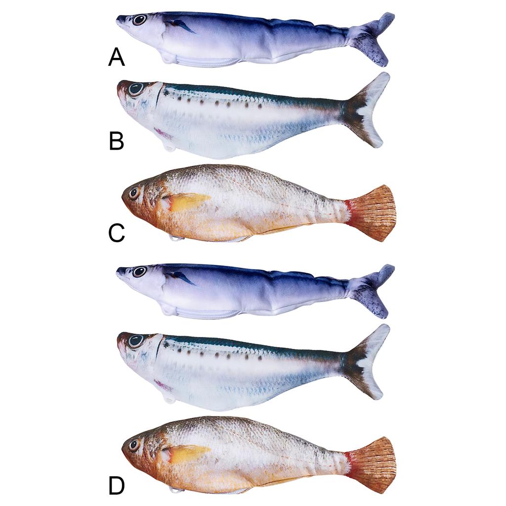 Simulation Fish Catnip Toy Anti-Bite Interactive Cat Exercise Toys Active Moving Pet Plush Toy for All Breeds Cat Kicker