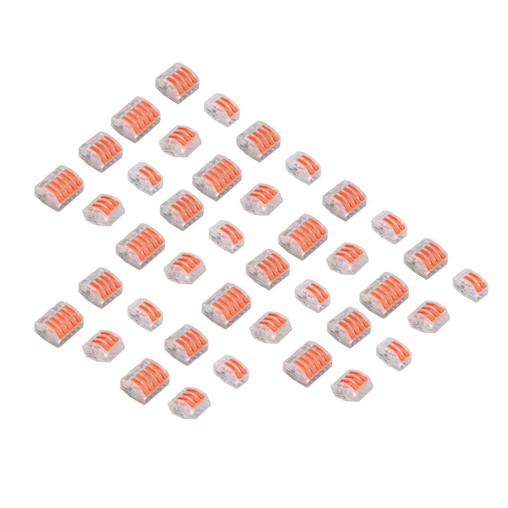 40PCS Compact Wire Conductor Connectors Quick Splicing Terminal Block Assortment 250V 32A