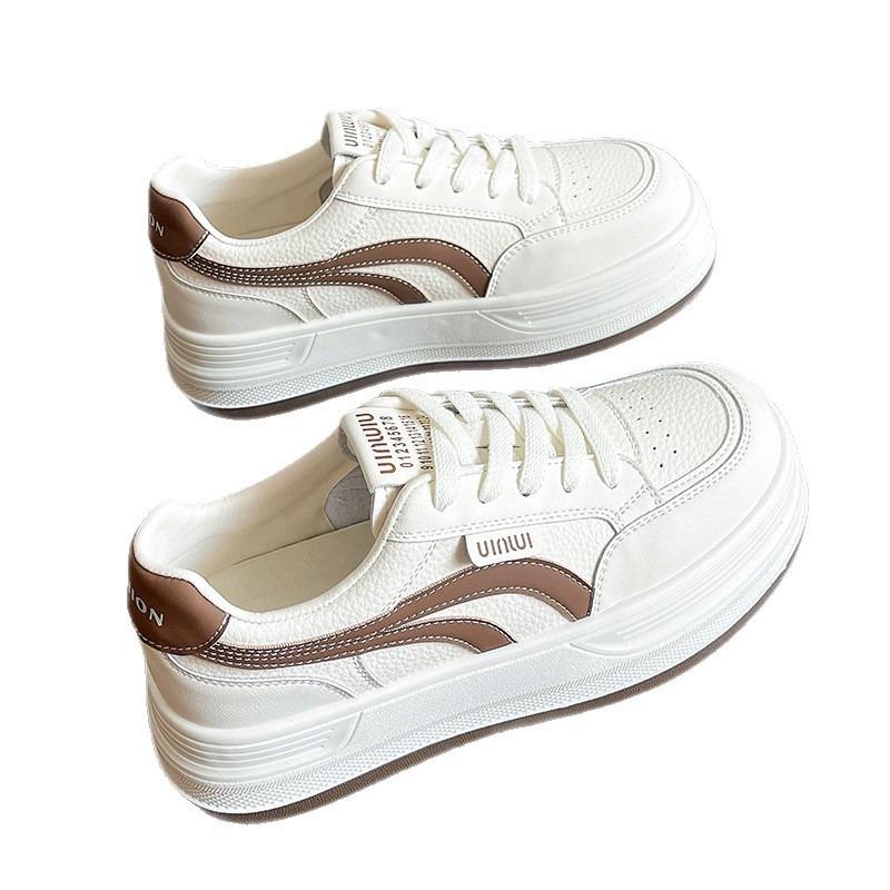 Little White Shoes Women's Platform Autumn New Heightening Casual Shoes Lace-up Single Shoes Board Shoes Running Shoes Sports Shoes