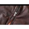 Chinesische Größe Vintage braun Mantel klassische Biker Stil kurze schlanke echte Lederjacke Männer Casual Ledermantel Herbst