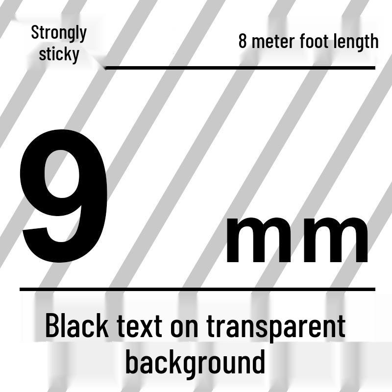 Compatível Fita para Rotulador Brother 12mm: PT-E100B/D210/D450/115B, Autoadesivo Laminado