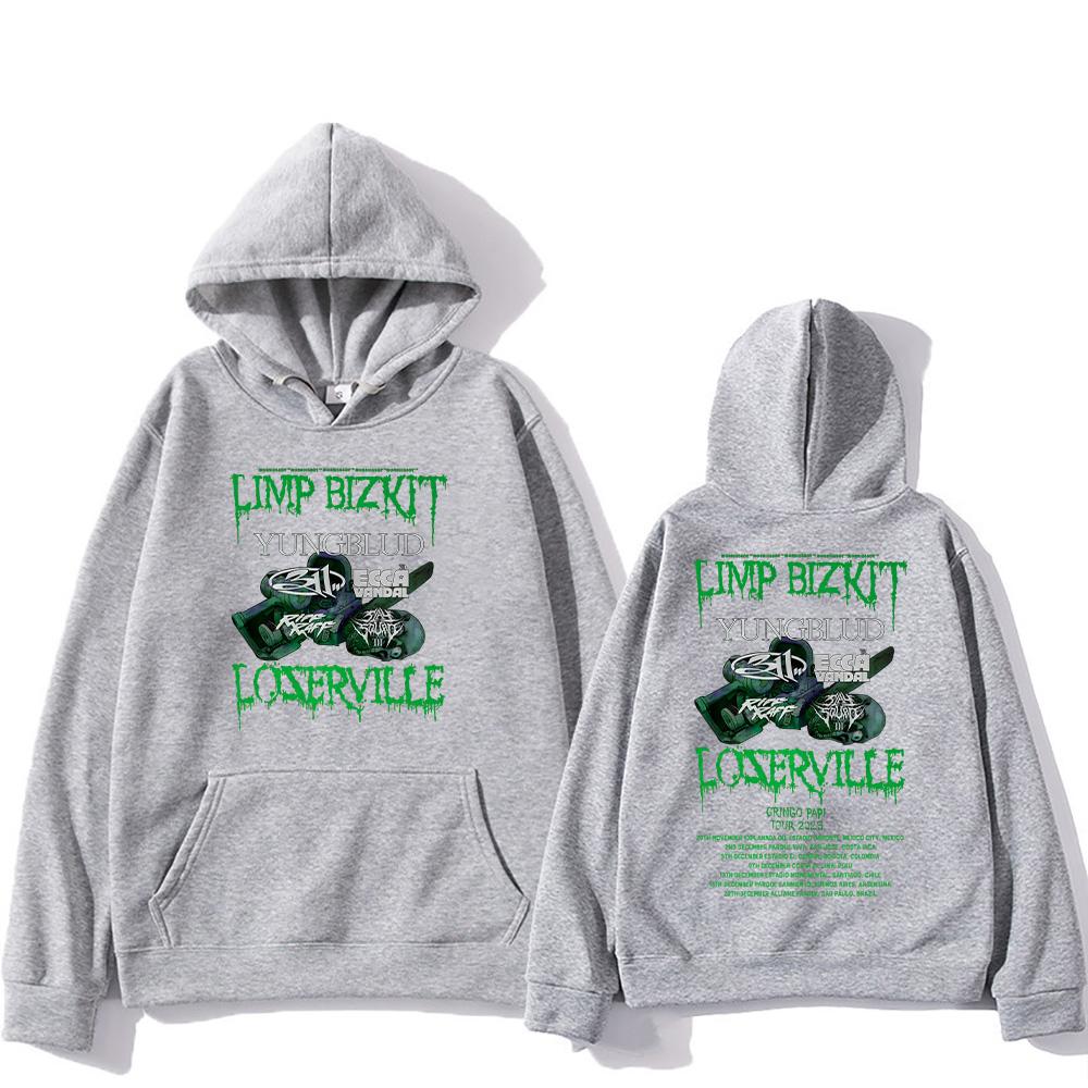 Limp Bizkit Loserville Tour Hoodies Rock Band Limp Bizkit Graphic Weashirts Men Women Casual Oversized Unisex Pullovers