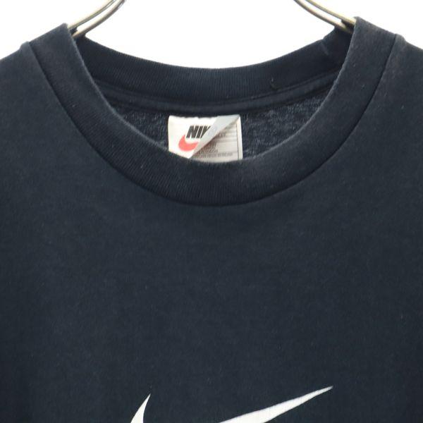 Nike 90s Silver Tag Old Logo Print Short Sleeve T-shirt S Black Men's Used
