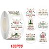 100-500Pcs High-Quality Merry High-Quality Christmas High-Quality Gift High-Quality Decorative High-Quality Stickers High-Quality Round High-Quality