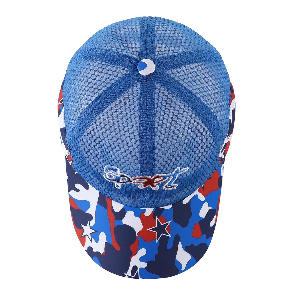 SIQITECH Summer Ages Breathable UV Perfect for Field and Sports Blue Kids' Soccer/Baseball Cap, Boys' Cap, 5-12, Mesh, Protection, Lightweight,