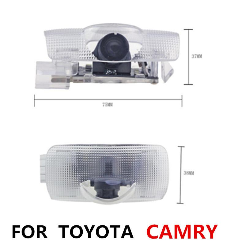 For Toyota ZVW30 2Pcs Led For Toyota Crown S170 S180 S200 S210 Royal Projector Car Decor Welcome Door Lights Puddle Lamp Sticker Accessories