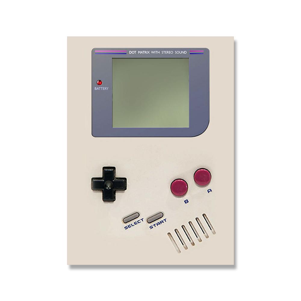 Retro Dětství Barevná Herní Konzole Plakát Umělecký Obrázek Tisk Vintage Hračka Hráč Plátno Malba Dětský Pokoj Zeď Domácí Dekorace