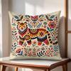 Modern Print Creations Animal Cushion Cover Natural Linen Organic Fabric DoubleSided Printing Couch Pillow Covers Home Decor