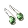 Natural Tsavorite Gemstone 925 Sterling Silver Jewelry Earring 1.18" AE-12614