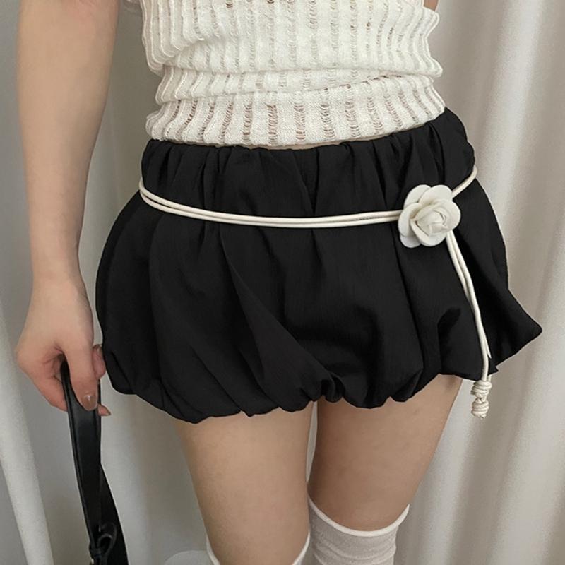 Women Shirt Waist Belt Plain Color Adjustable Flower Waist Belt Autumn Winter Woman Coat Sweater Decorative Rope