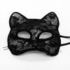 Cats Lace Mask Cosplay Mask Half Face Sexy Fox Face Mask Night Club Shows Dance Role Playing Prop  Lace Mask Masquera
