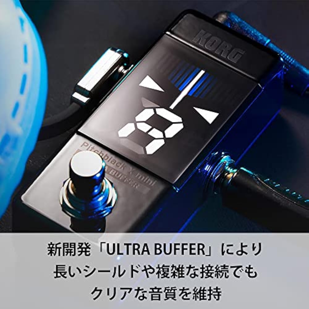 KORG (KORG) Guitar/Bass Pedal Tuner Pitchblack X Mini Compact Space-Saving ± 0.1 Cent High Accura...