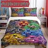 3pcs Duvet Cover Set (1*Duvet Cover + 2*Pillowcase, Without Core), Custom Name Power Rangers Pattern Bedding Set, Home Bedroom Decor Gift
