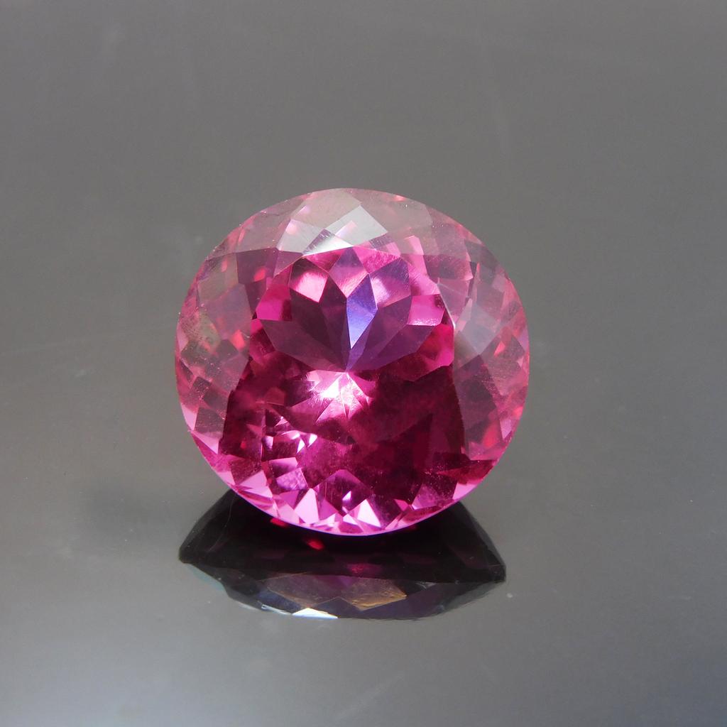 Natural Pink Tourmaline Loose Gemstone 17.50 Ct Round Cut October Birthstone for Gem Collections