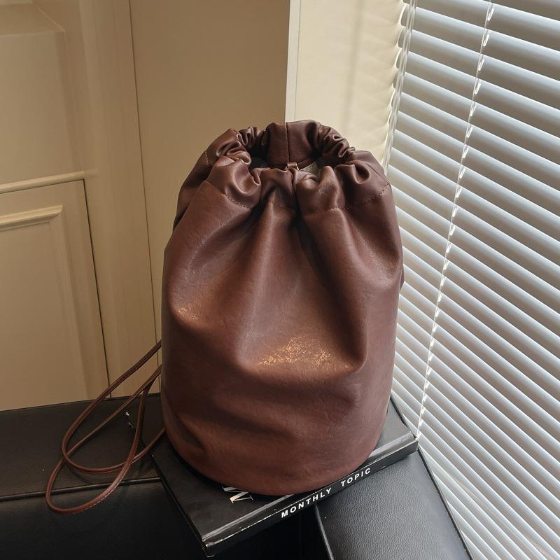 Backpack Women's Bucket Bag New Fashion Large Capacity Versatile Trend Garbage Bag Bag