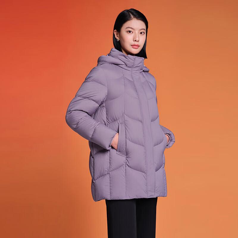 Tanboer Women's Mid-Length Hooded Down Jacket TW236558