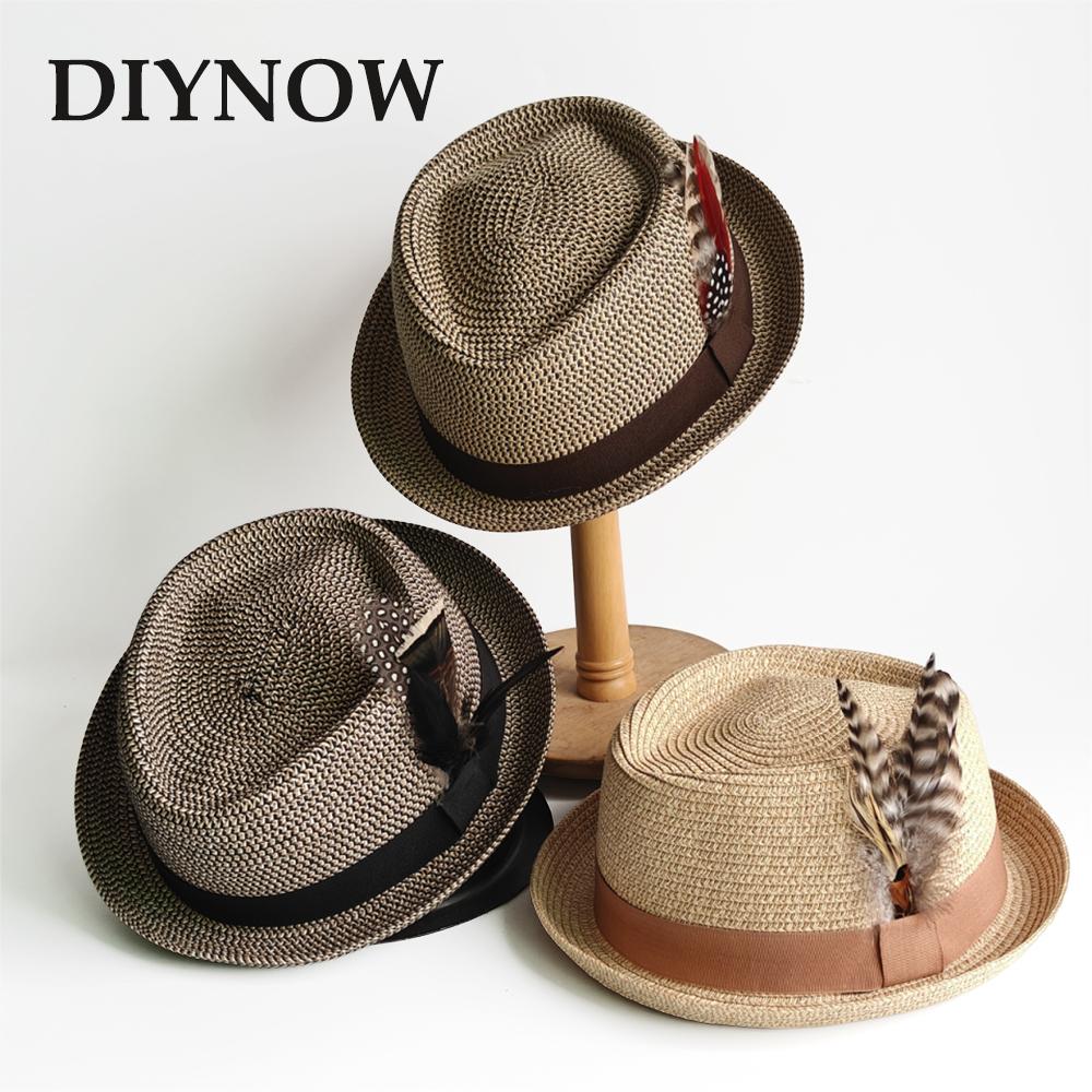 Garden Supplies My Women's Panama Trilby Hat Straw Fedora Hat For Men Packable Short Brim Sun Protection Summer Beach Hat Sale 56-58Cm