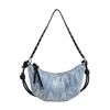 Denim Bag Female Popular New Trendy Fashion Simple Armpit Bag Chain Sequined Portable Shoulder Bag