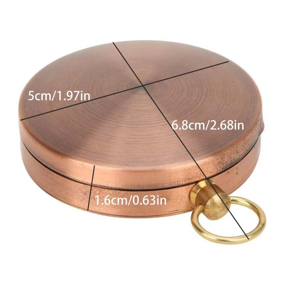 Gold Color Outdoor Compass Copper Camping Compass Portable Pocket Compass  Outdoor Activities