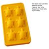Food-Grade Silicone Ice Cube Mold 6 Grids Turtle Shape Easy Release Whiskey Ice Cube Tray Decorative Dessert Ice Mold