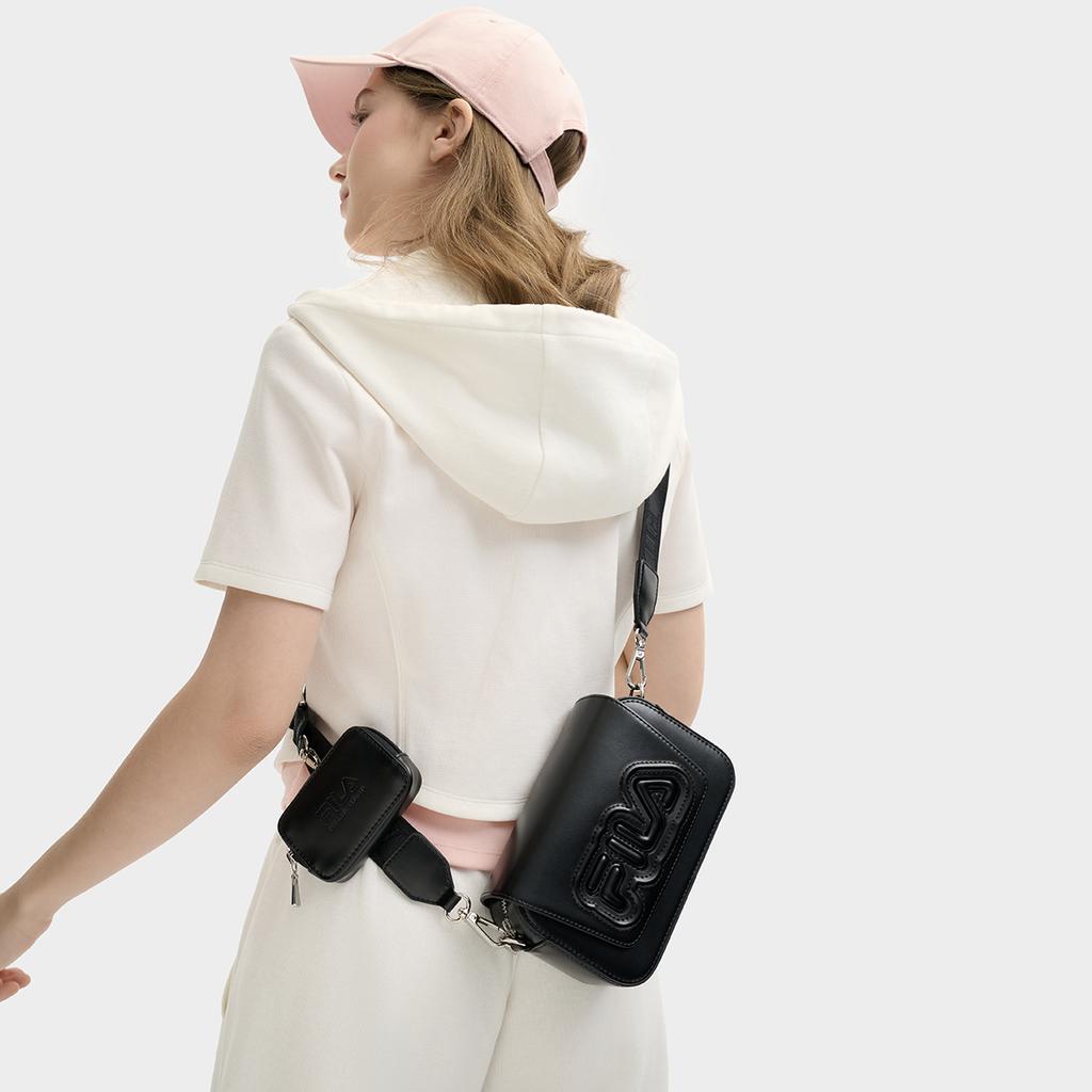 FILA Lifestyle Fashionable Versatile Durable Crossbody Bag Women bags Black F13W529163FBK