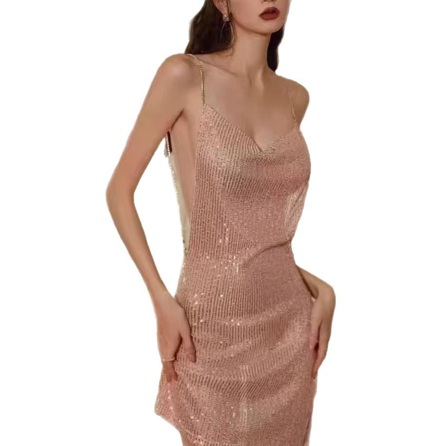 New sex underwear sexy charm full diamond see-through milk temptation neck suspender skirt backless slit skirt