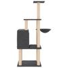 Vidaxl Drapak Dla Kota Z Sizalowymi Słupkami, Ciemnoszary, 132 Cm