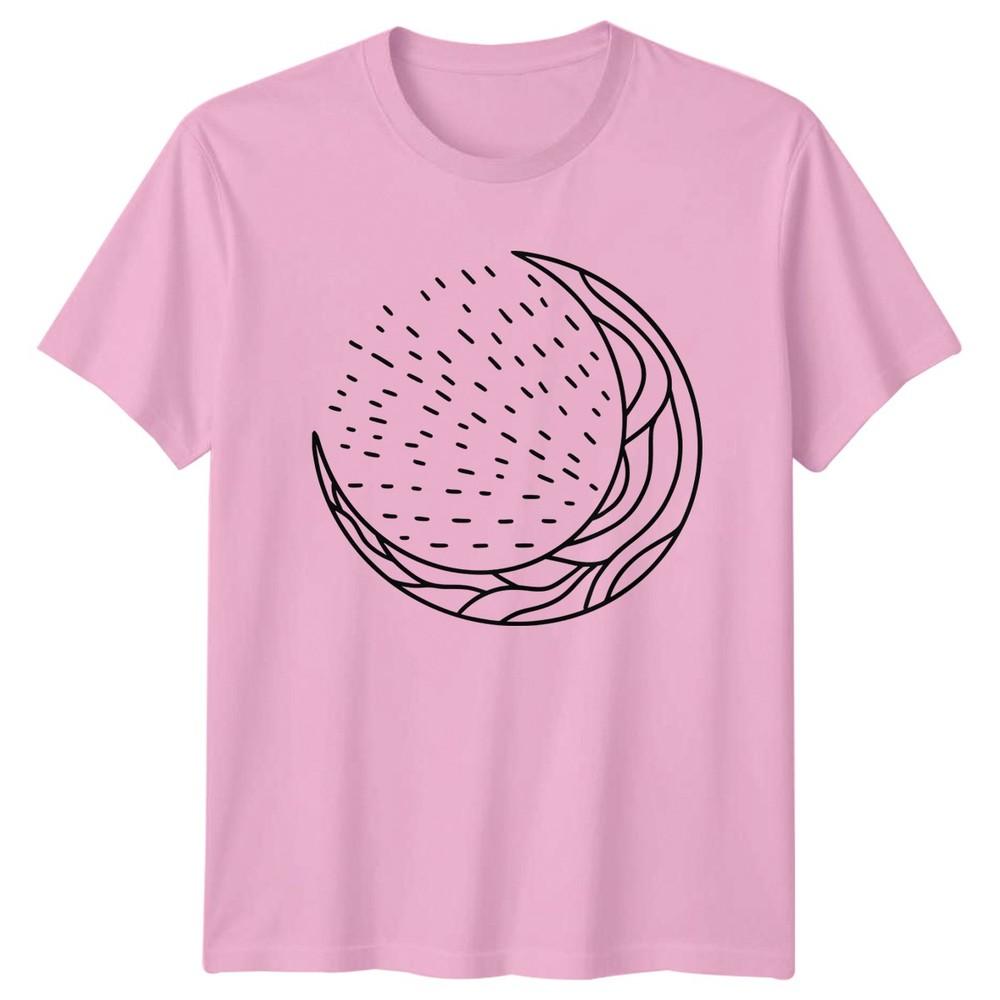 Crescent Moon Abstract Art Ocean TShirt Celestial Nature Art