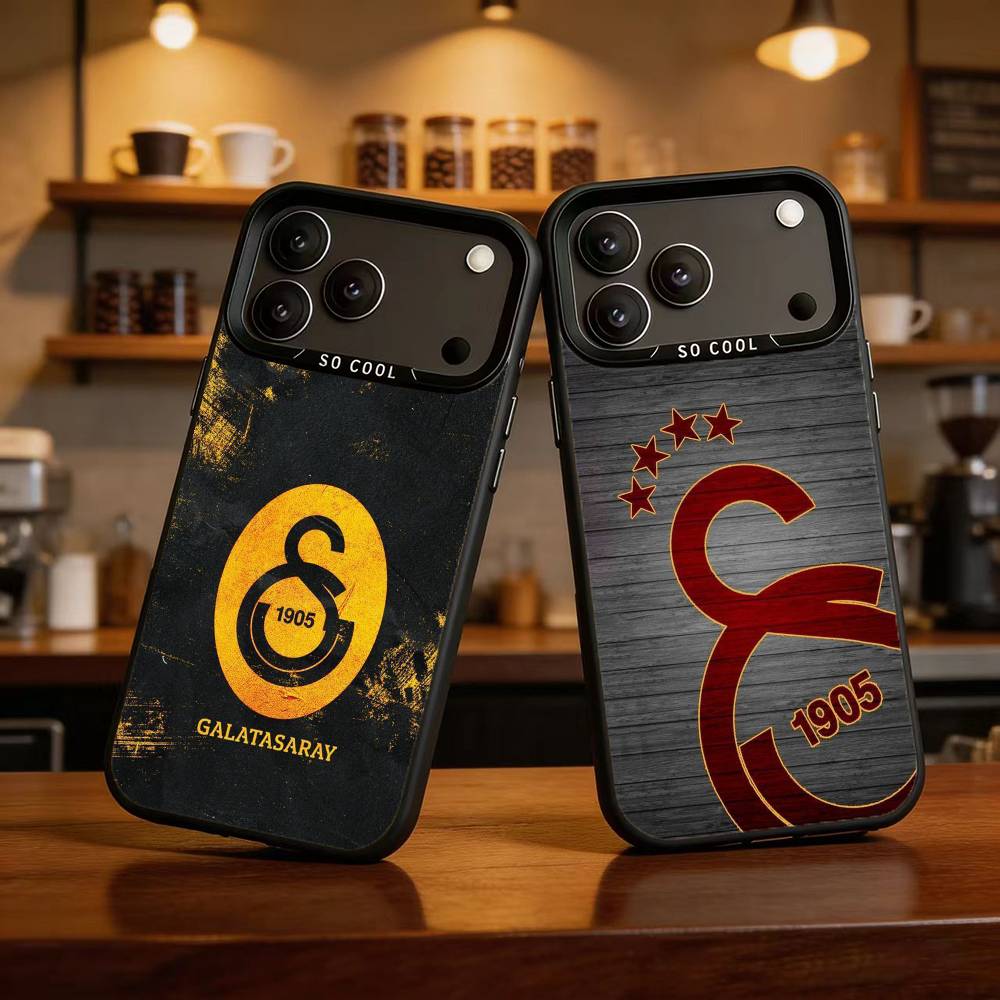 Klassische Galatasaray S-SK1905 Handyhülle Für IPhone 16 17 15 14 12 13 Pro Max Schwarze Farbe Stoßfeste Hülle