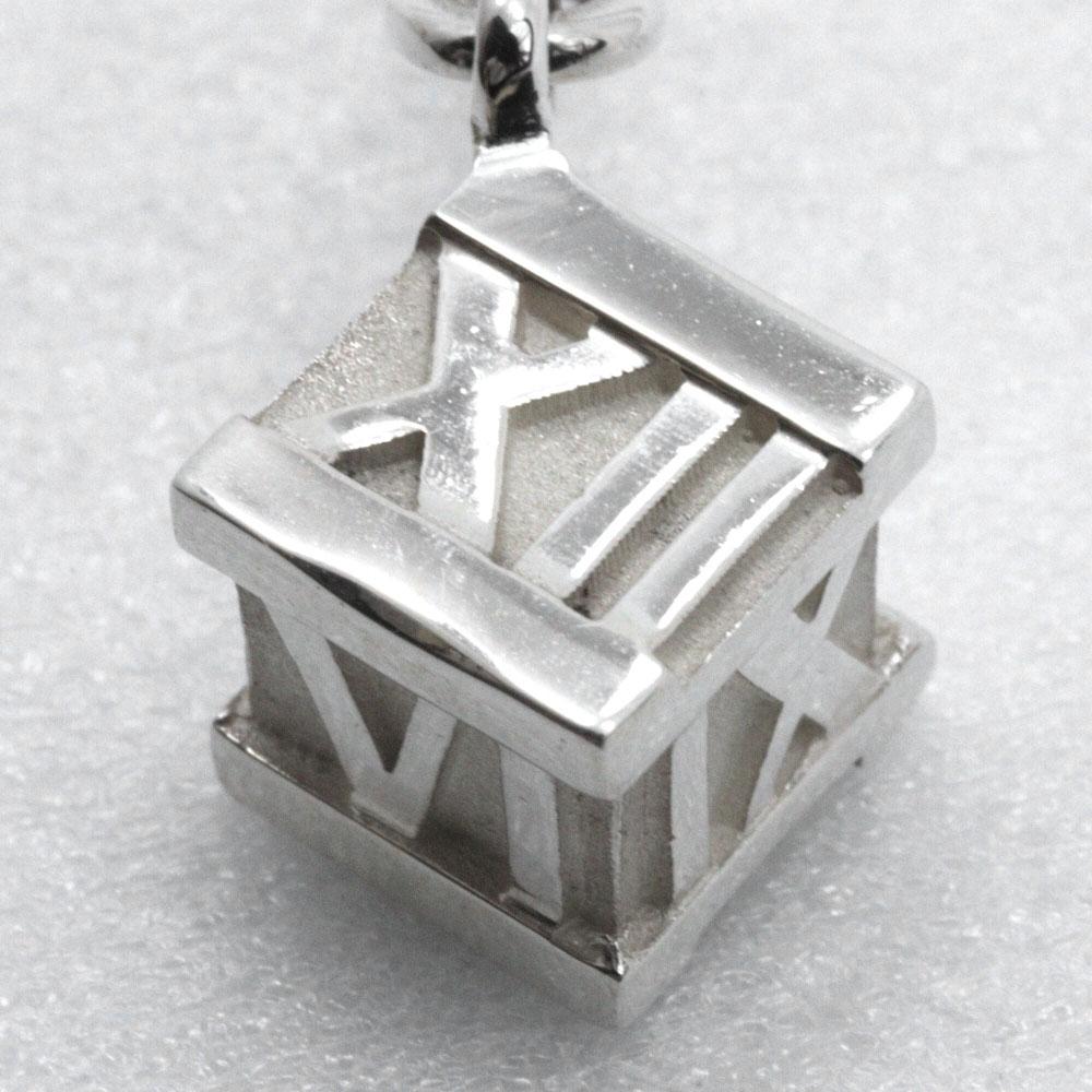 TIFFANY&Co. Atlas Cube Necklace Silver925 7.0g Women Used
