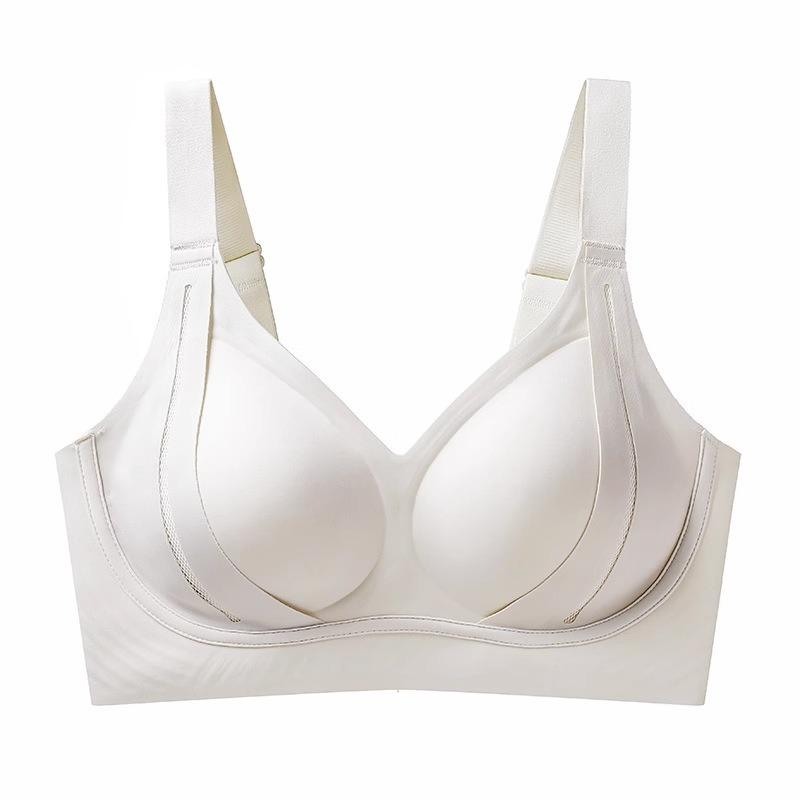 Womens Seamless Wireless Full Coverage Support Bra M белый