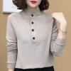 2025 Trendy German Velvet Long Sleeve Slimming Women's Shirt