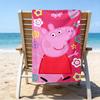 Dance Party With Peppa Microfiber Beach Towel, Lightweight And Quick-Dry, for Summer Travel, Beach Essential, Swimming Pool Outdoor