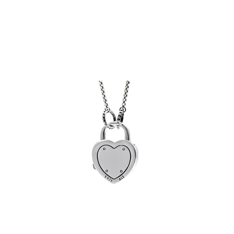 Pandora Lock of Oath Necklace Women's Silver 396583FPC