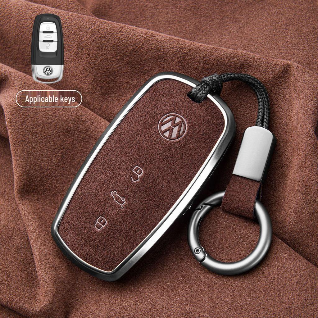 Premium Suede Key Cover for Volkswagen Phideon (2016-2021), Unisex Design