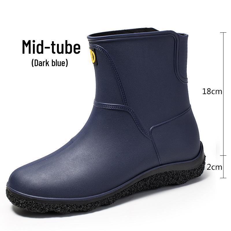 Men's Low-Top Non-Slip Waterproof Rain Boots for Fishing, Men/Women/Teenagers Rubber Shoes