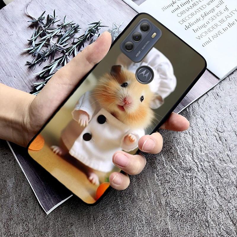 Cute Hamster Phone Case For Moto G84 G04 G22 G31 G32 G42 G52 G10 G20 G30 G60 G13 G14 G50 G100 G73 G23