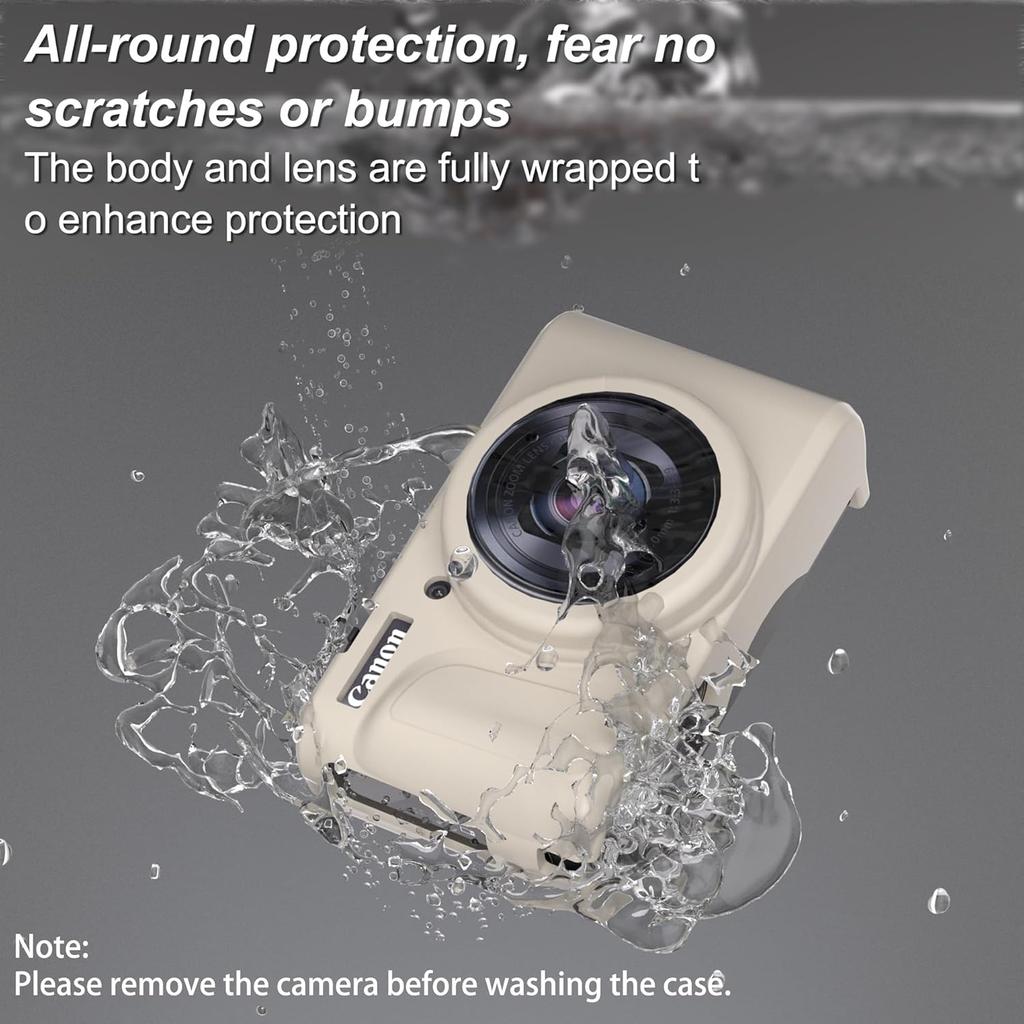 Silicone Case for PowerShot SX740/ SX730 Digital Camera with with Removable Lens Cover and Screen Protector and a Lanyard for PowerShot SX740/ SX730
