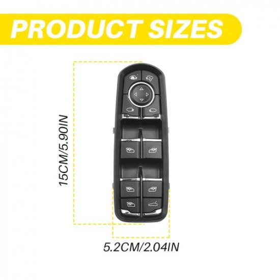 Master Power Window Switch Front Left For 2011-2018 Porsche Cayenn Sport Utility