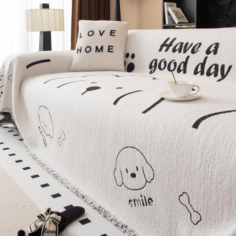 

Home Sofa Cover Living Room Sofas Cover Knitted Blanket Prevent Cat Scratch Sofa Blanket 3 Seater 2 Single Sofa Cover 130x180cm