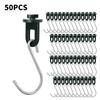 ABFS 50PCS Greenhouse Hooks Hanger Greenhouse Twist Clips Set Greenhouse Fixing Clips With Hook Set For Outdoor Garden Hanging P